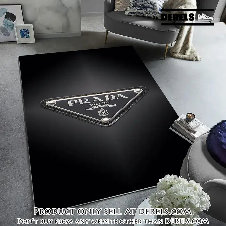 Prada milano black rug carpet home decor luxury brand special gift dr2140655